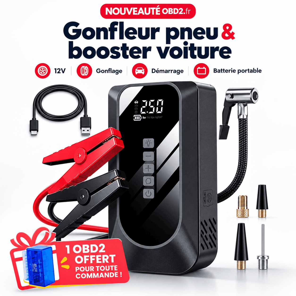 Nouveauté _ booster batterie 12V polyvalent-une