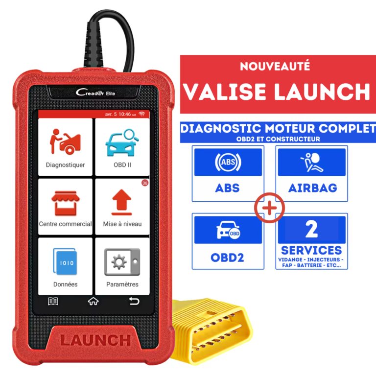 Valise diagnostic OBD2 CRE202 Launch X431 lit et efface le voyant moteur / Airbag / ABS