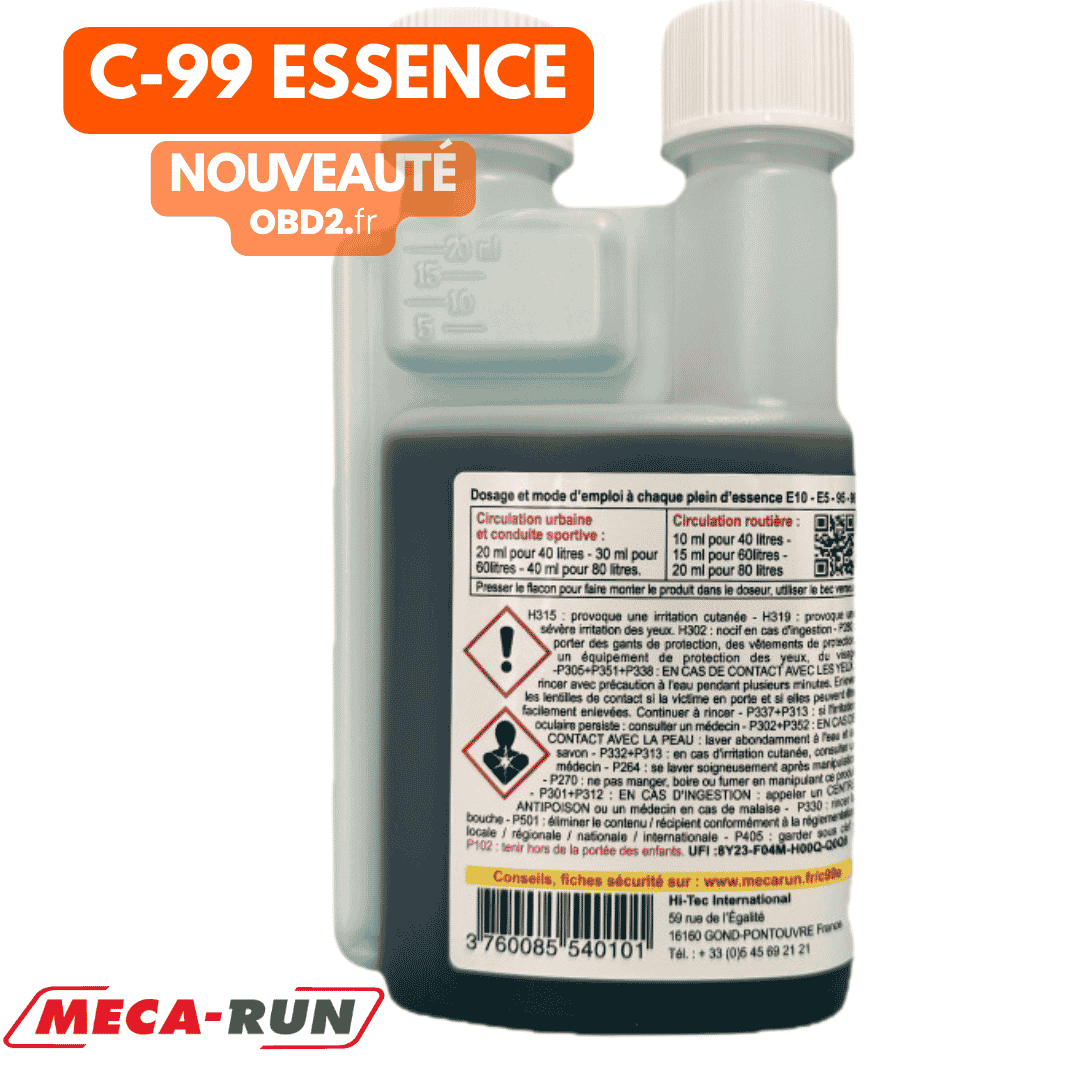 MECA-Run Additif C99 Essence 250 ML + 1 OBD2 OFFERT !